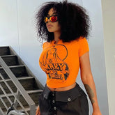 Spice Girl American Slimming Crop Hipster Trending WomenT-shirt